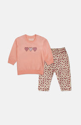 Heart Printed 2Pc Suit